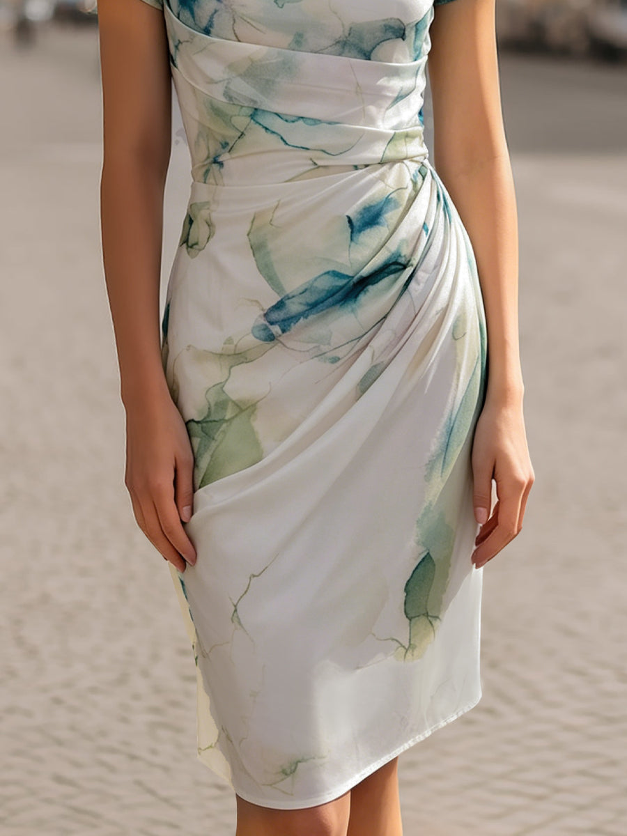 Samantha | Short Sleeve Midi Dress