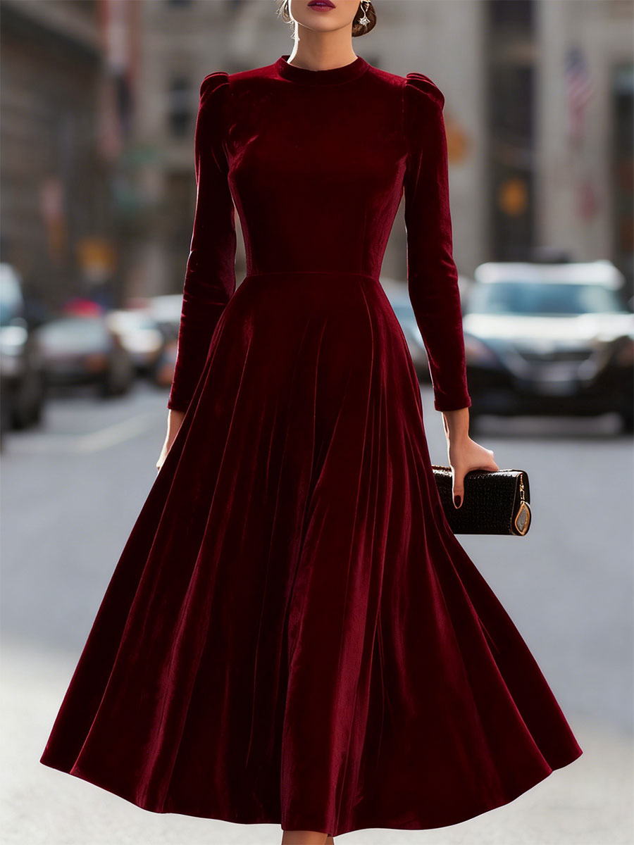 Elena | Long Sleeve Midi Dress