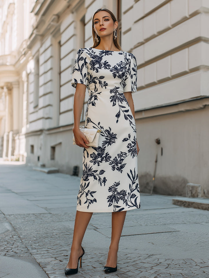 Skylar | Short Sleeve Midi Dress